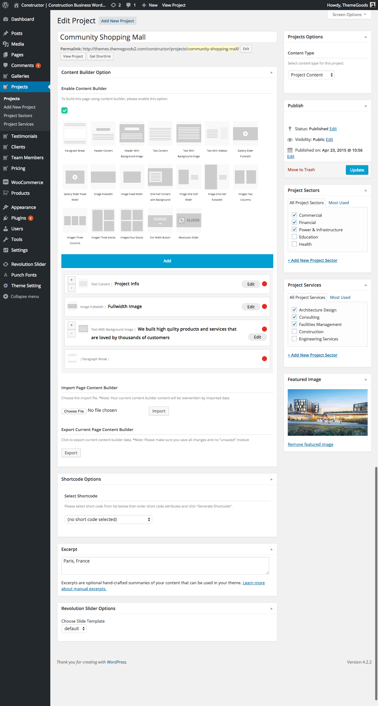 Edit Project ‹ Constructor   Construction Business WordPress Theme — WordPress